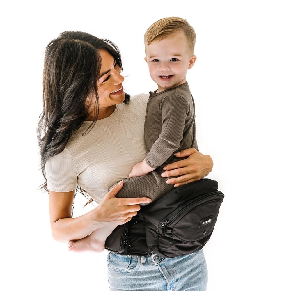 Black TushBaby Hip Seat Carrier